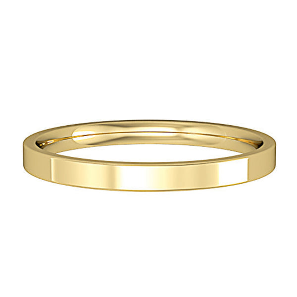 18ct Gold Flat Court Ring