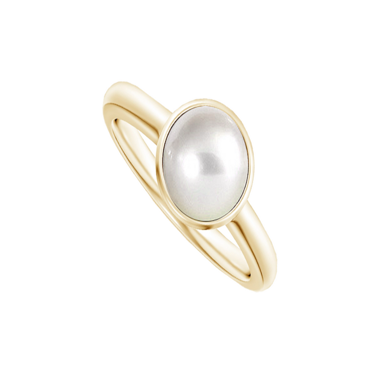 9ct Gold Sphere Cultured Freshwater Pearl Ring