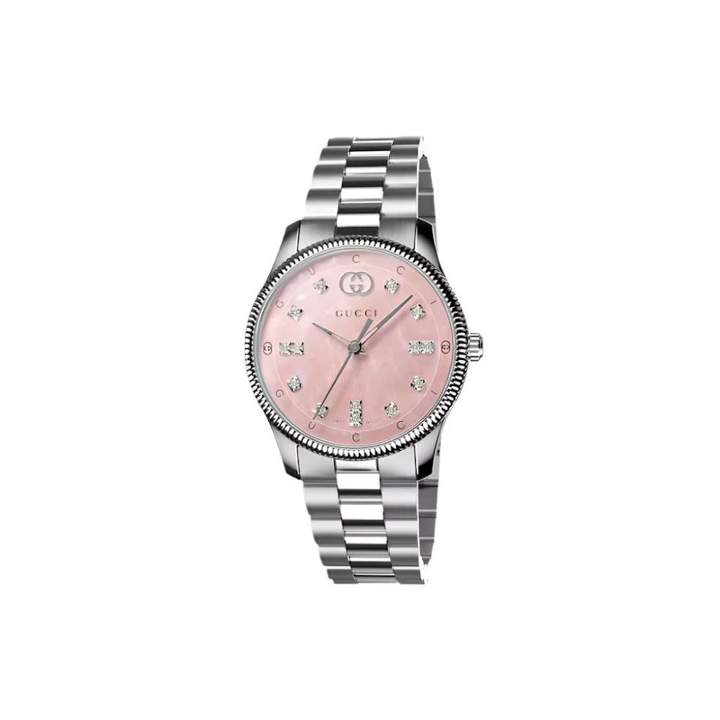 Pink face gucci watch hotsell