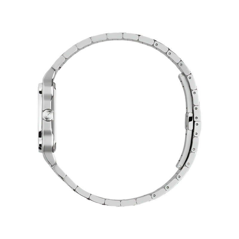 Gucci G-Flat Quartz Silver Tone 30mm Watch YA166504