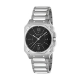 Gucci G-Flat Automatic Silver Steel Black Dial 36mm Watch YA166401