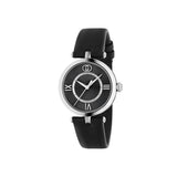 Gucci Model 2000 Quartz Black Leather Strap Black Dial 30mm Ladies Watch YA167505