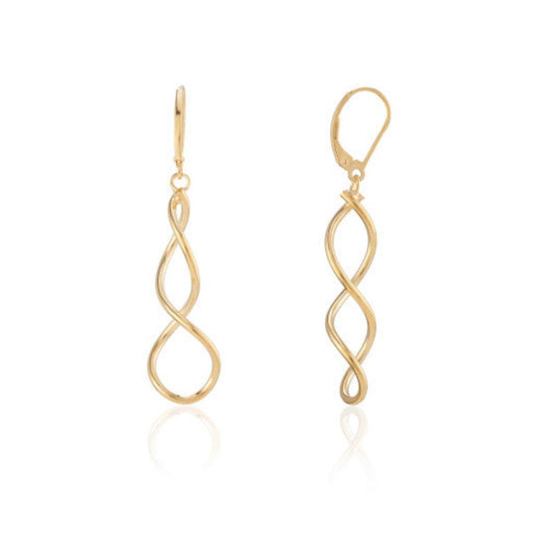 9ct Gold Twisted Drop Earring