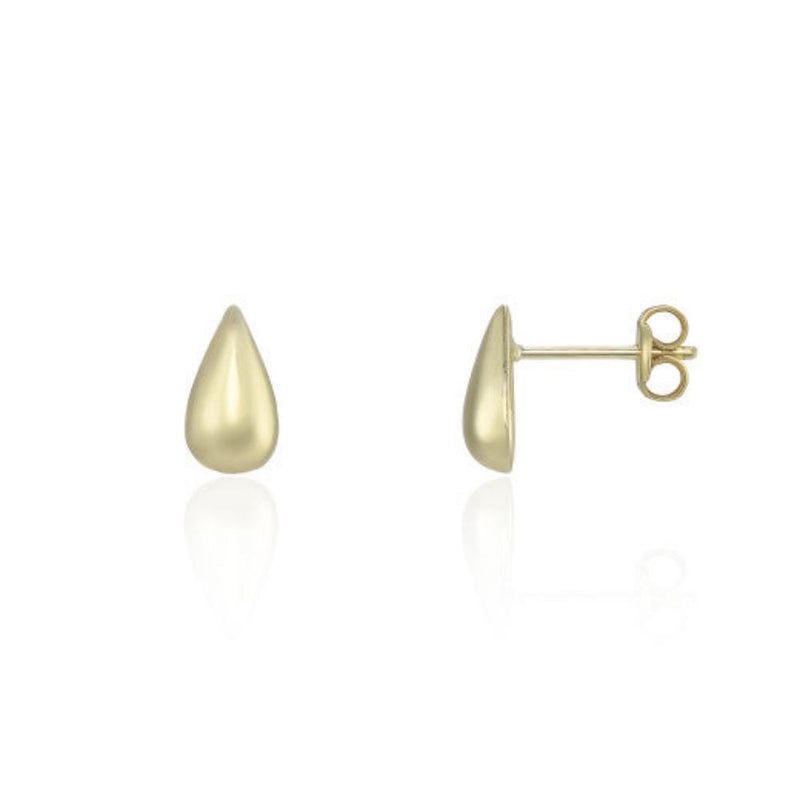 9ct Gold Pear Stud Earrings