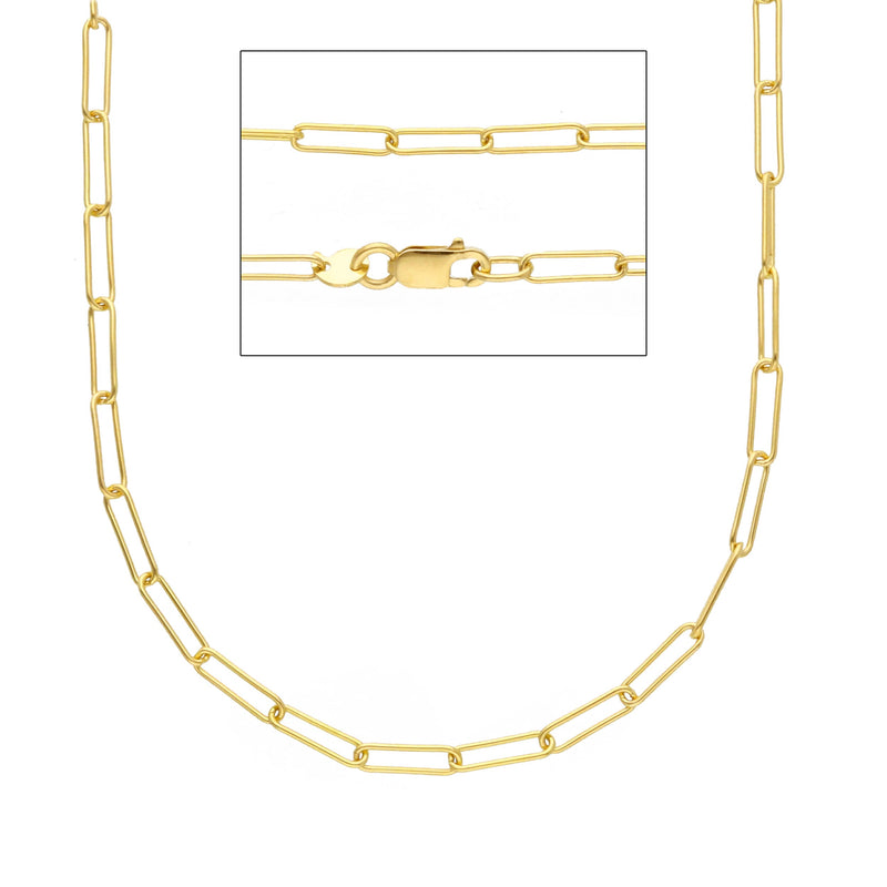 9ct Gold Paper Link Necklace