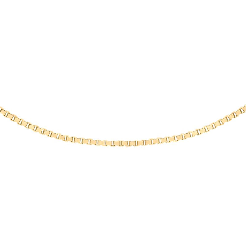 9ct Gold 9 Venetian Box Chain 16"-18"