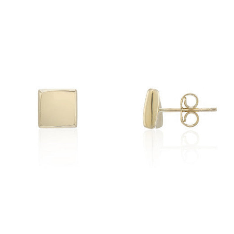 9ct Gold Diamond Shaped Stud Earrings