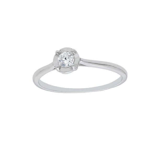 18ct White Gold 0.18ct Diamond Solitaire Ring