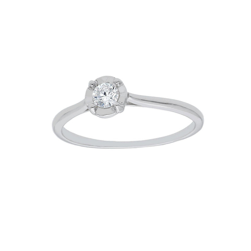 18ct White Gold Diamond Solitaire Ring