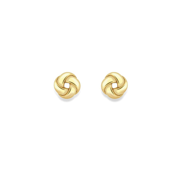 9ct Gold 4 Knot Stud Earrings
