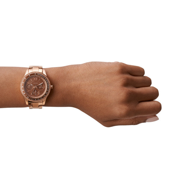 Fossil stella watch rose gold best sale