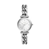 Fossil Carlie Quartz Silver Tone 28mm Ladies Watch ES5331