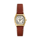 Fossil Harlow Quartz Cream Dial Brown Leather Strap 27mm Watch ES5364