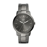 Fossil Minimalist Quartz Gunmetal Steel Grey Dial 44mm Watch FS5459