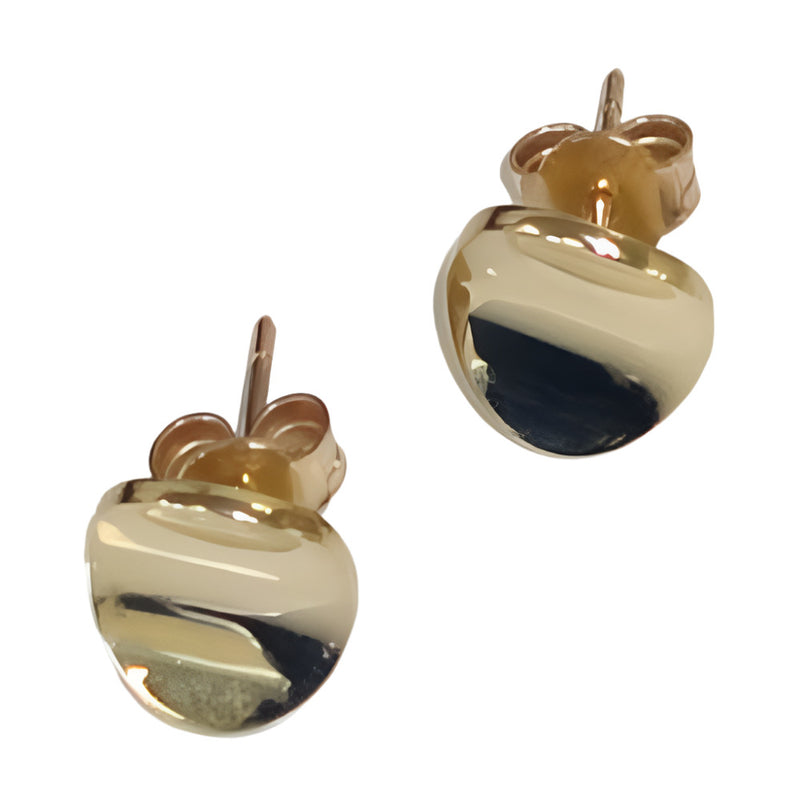 9ct Gold Polished Disc Stud Earrings