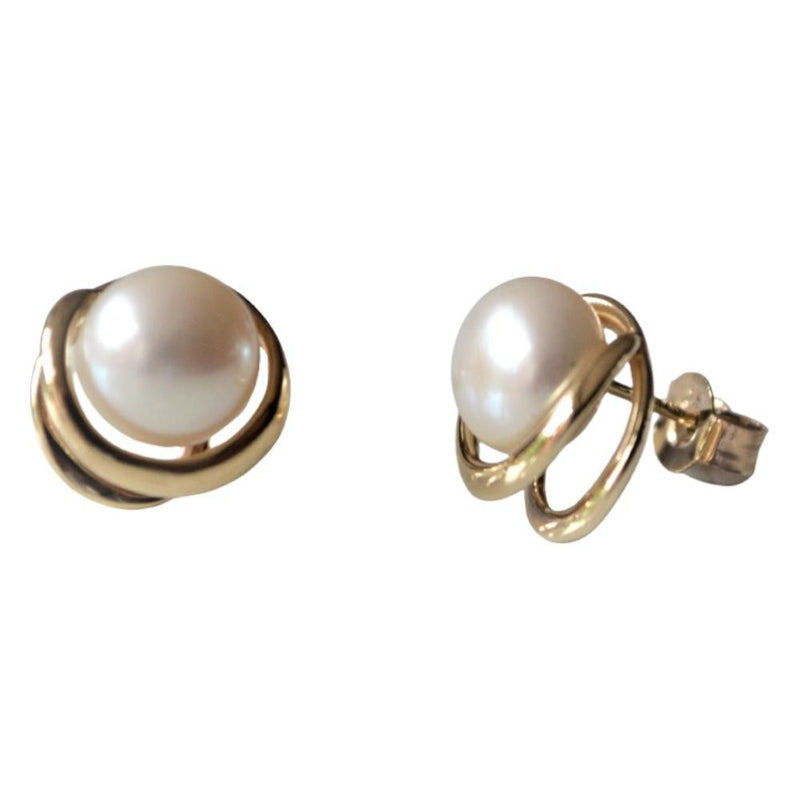 9ct Gold Cultured Freshwater Pearl Stud Earrings