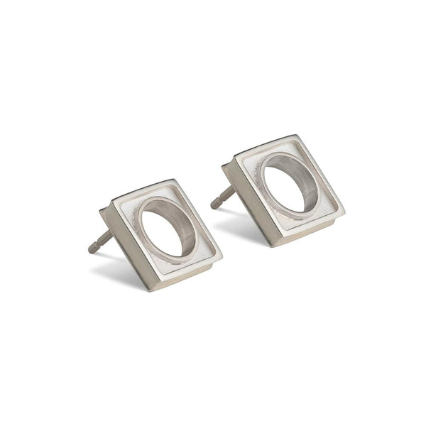 Maureen Lynch Horizon Sterling Silver Stud Earrings