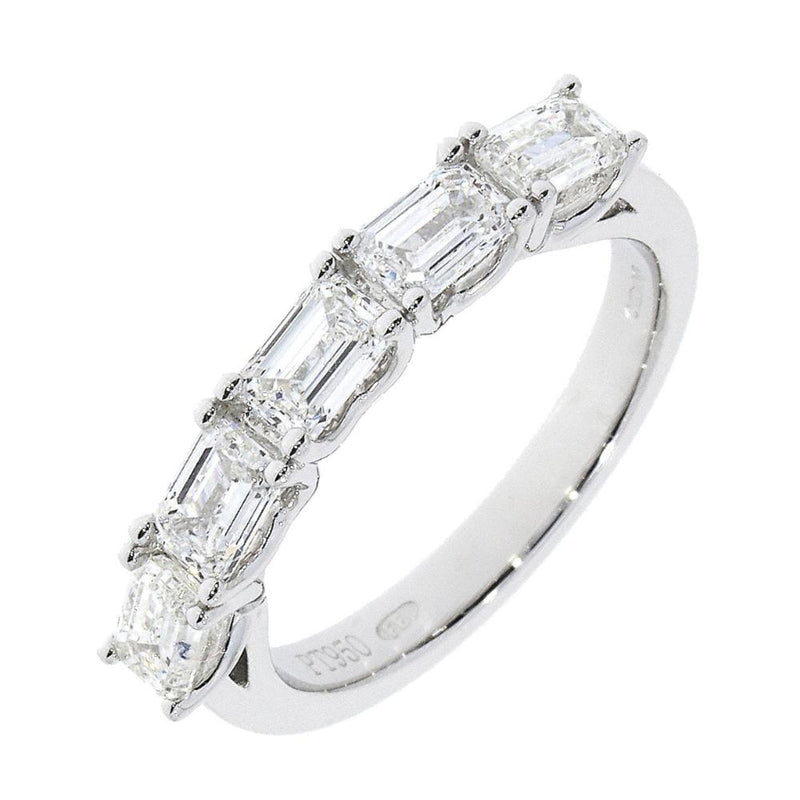 Platinum Five Stones Diamond Ring