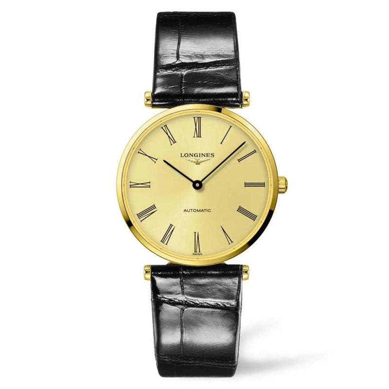 Longines La Grande Classique Quartz Gold Steel Leather Strap 36mm Watch L49082312