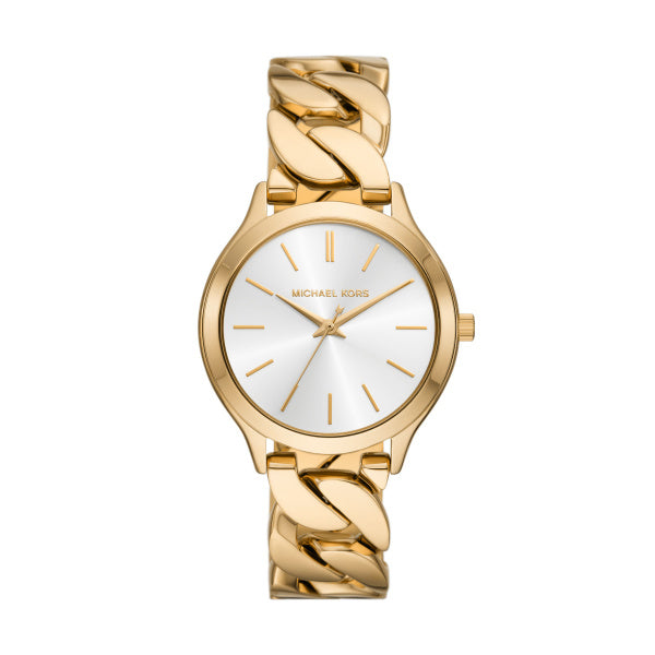 Michael Kors Slim Runway Pave Steel Curb Link Bracelet 38mm Ladies Wat Bannon Jewellers