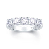 Platinum Five Stone 0.75ct Diamond Eternity Band