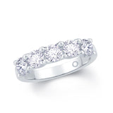 Platinum Five Stone 0.50ct Diamond Eternity Band