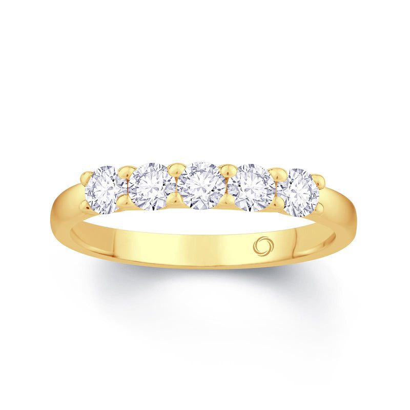 18ct Gold Five Stone 0.50ct Diamond Eternity Band