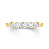 18ct Gold Five Stone 0.50ct Diamond Eternity Band