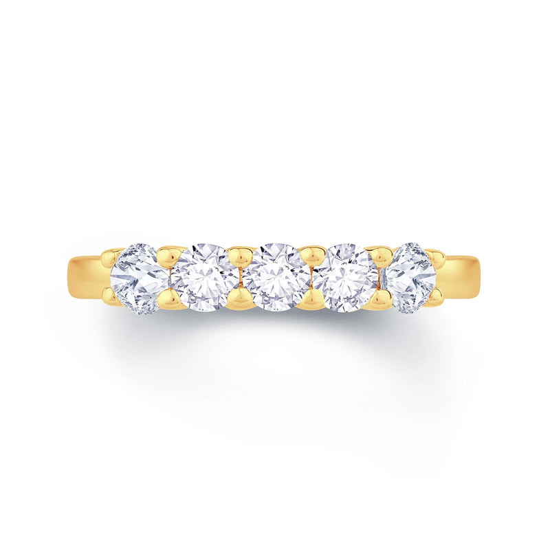 18ct Gold Five Stone 0.50ct Diamond Eternity Band