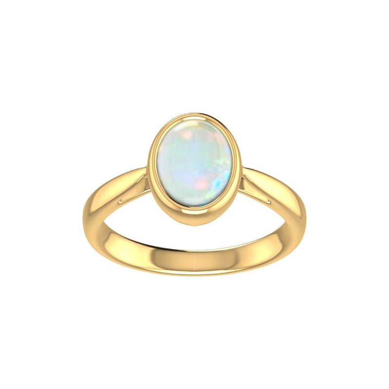 9ct Gold Oval Opal Ring