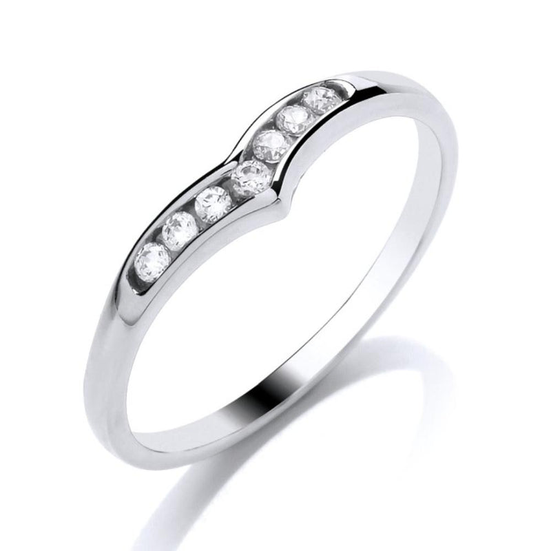 9ct Gold Diamond Bone Ring