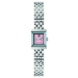 Gucci G-Frame Silver Steel Pink Dial with Diamonds Ladies Watch YA128539