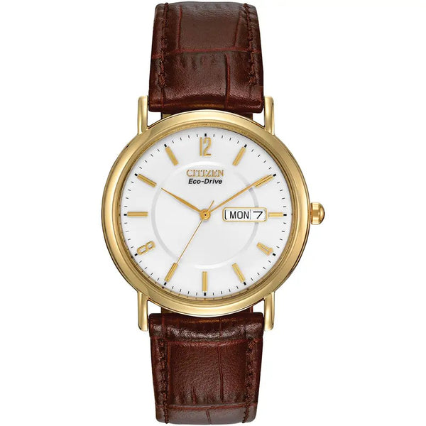 Citizen eco drive watch leather cheap strap