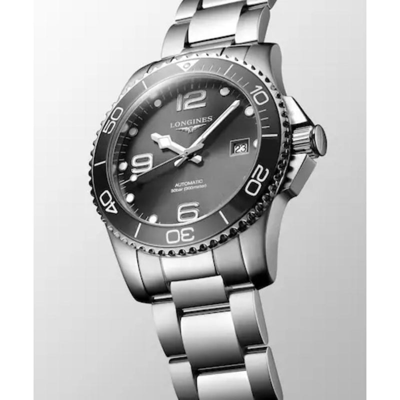 Longines Hydroconquest Automatic Grey Ceramic 41mm Watch L37814766