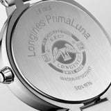 Longines PrimaLuna Moonphase Quartz White Mother of Pearl Dial 34mm Diamond Watch L81164876