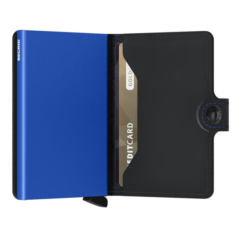 Secrid Miniwallet Matte Black & Blue