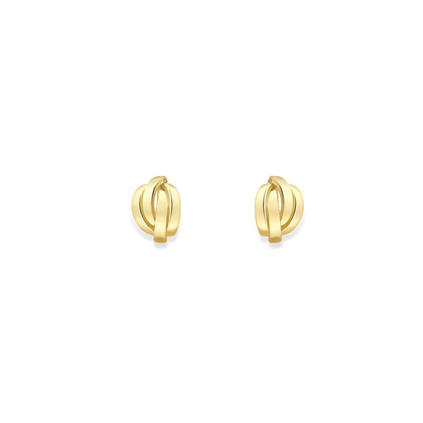 9ct Gold Interlocking Stud Earrings