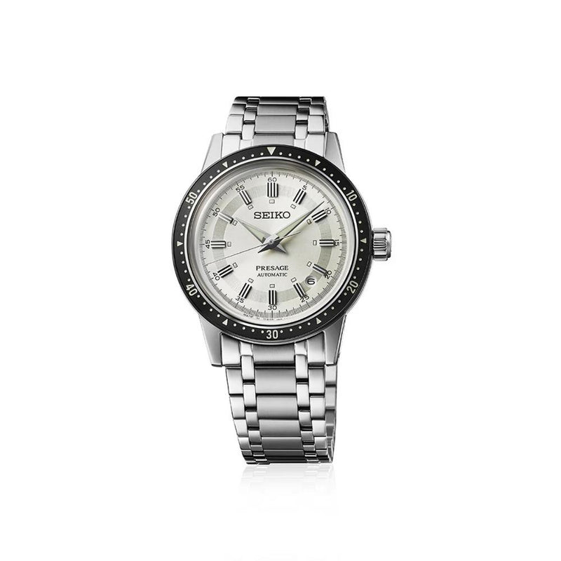 Seiko Presage Automatic Silver Steel White Dial 39.5mm Limited Edition Watch SRPK61J1