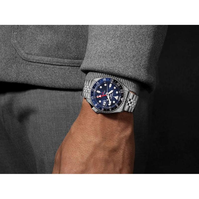 Seiko 5 Sports 'Blueberry' GMT SKX Re-interpretation 42.5mm Steel Watch SSK003K1