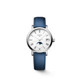 Longines Elegant Collection Moonphase Quartz Blue Leather 30mm Watch L43304112