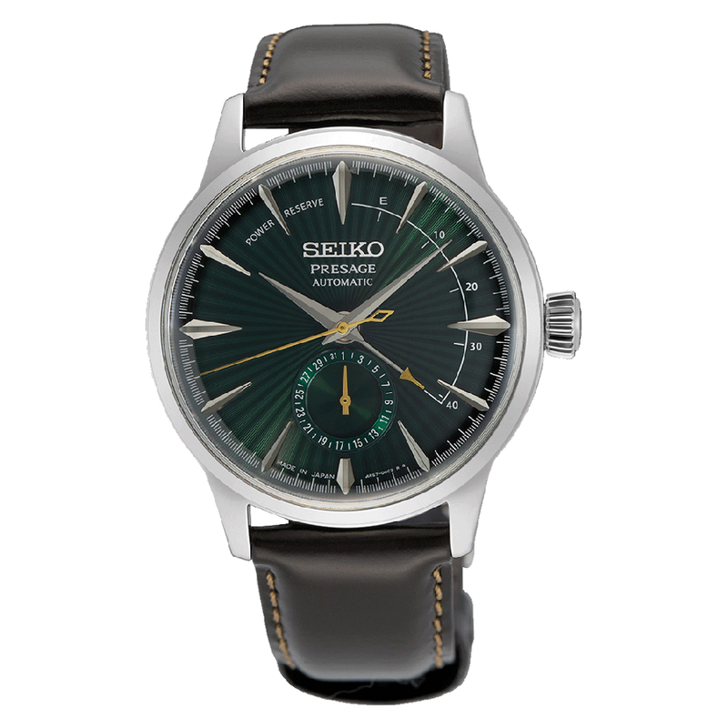 SEIKO Presage Automatic Cocktail Brown Leather Strap 40.5mm Watch SSA459J1