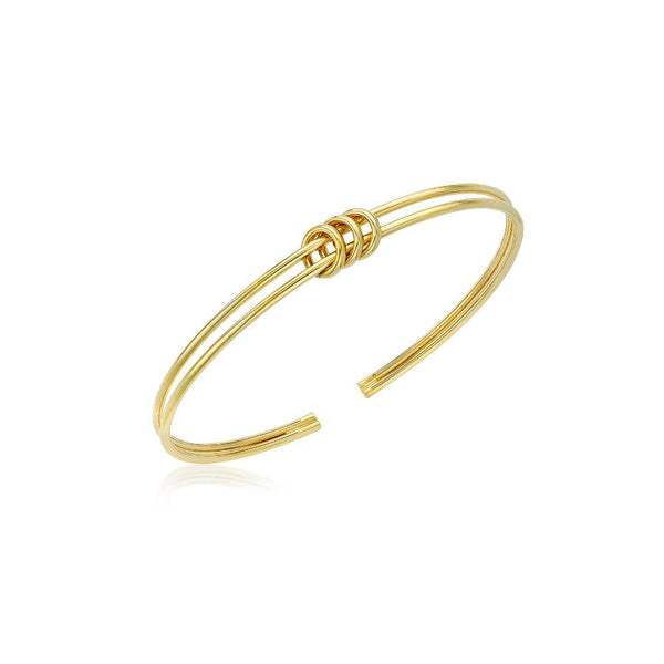 Womens gold hot sale torque bangle