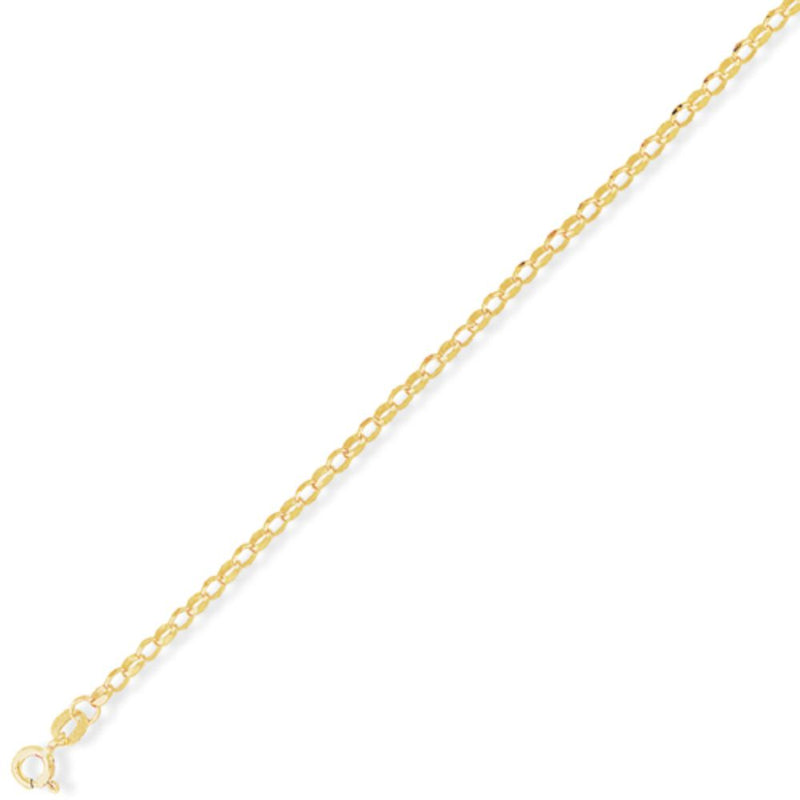 9ct Gold 24" Diamond-Cut Oval Belcher Chain