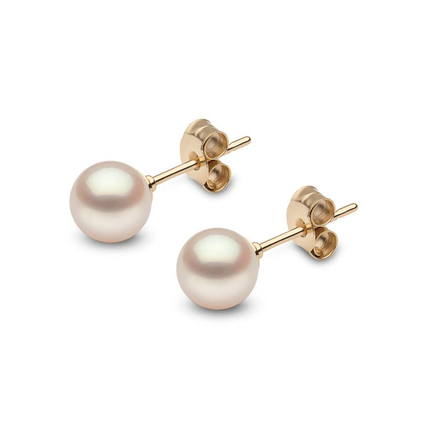 9ct Gold Cultured Freshwater 6-6.5mm Pearl Stud Earrings