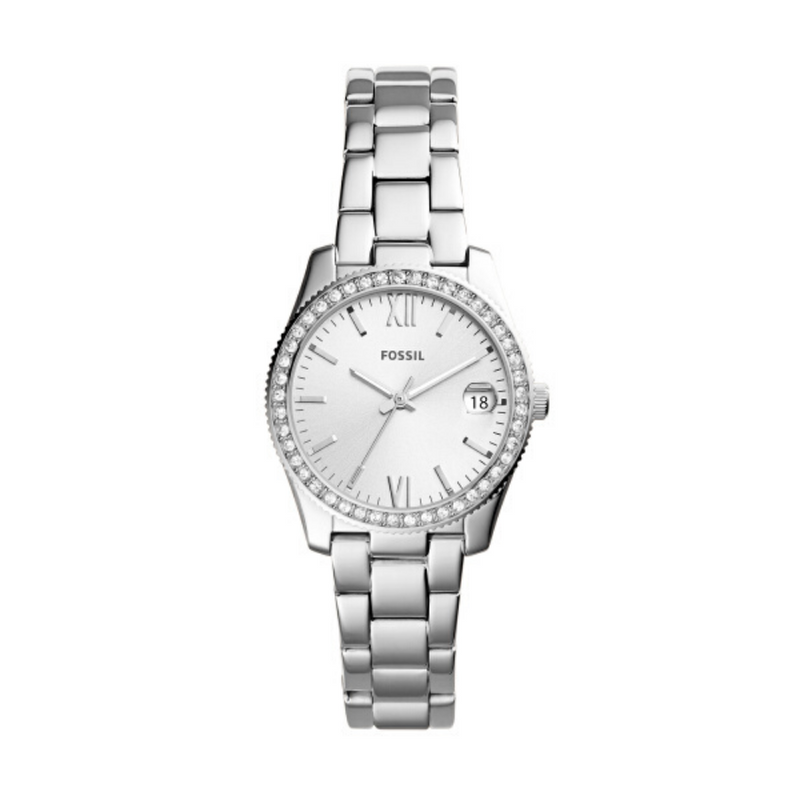 Ladies Steel Fossil Scarlette Mini Watch ES4317