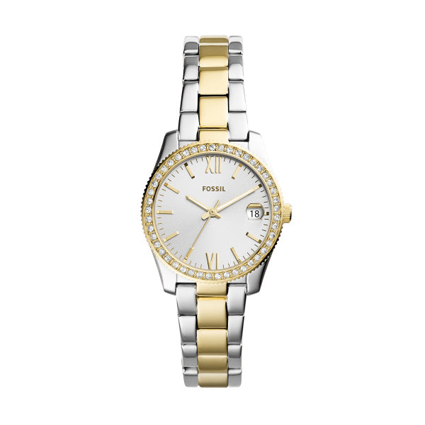 Fossil Scarlette Mini Quartz Two Tone Steel 32mm Ladies Watch ES4319