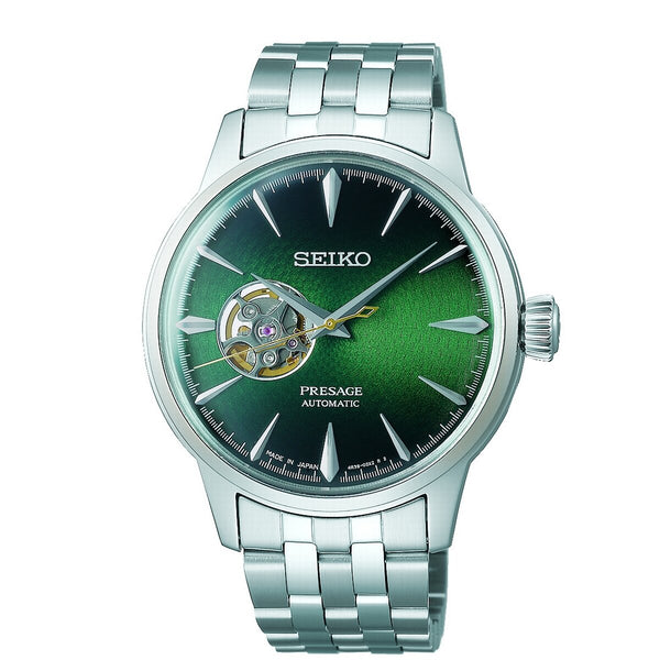 SEIKO PRESAGE COCKTAIL GREEN DIAL OPEN HEART AUTOMATIC WATCH